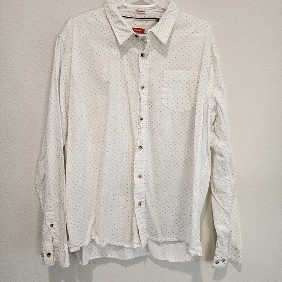Wrangler Vintage Wash White Gray Button Down Size 2XL - Picture 1 of 4